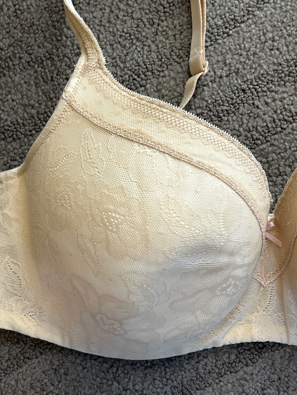 Cacique Modern Lace Covered Balconette  Beige Bra Size 38DDD - Picture 5 of 10